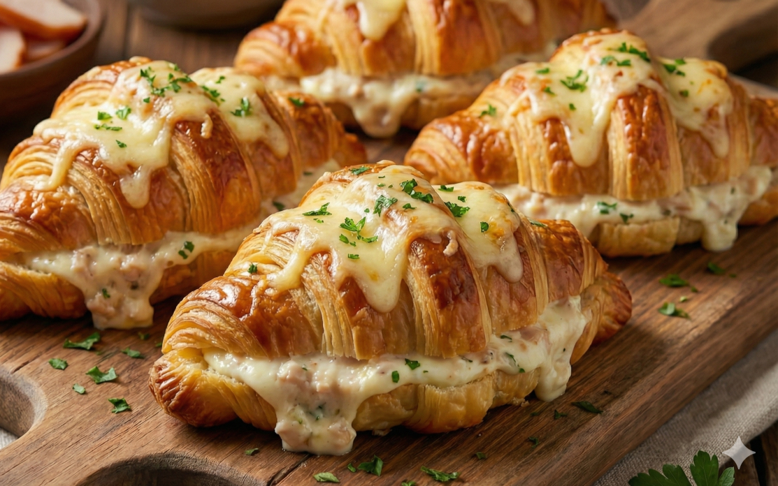 Cheese & Smoked Chicken Croissant
